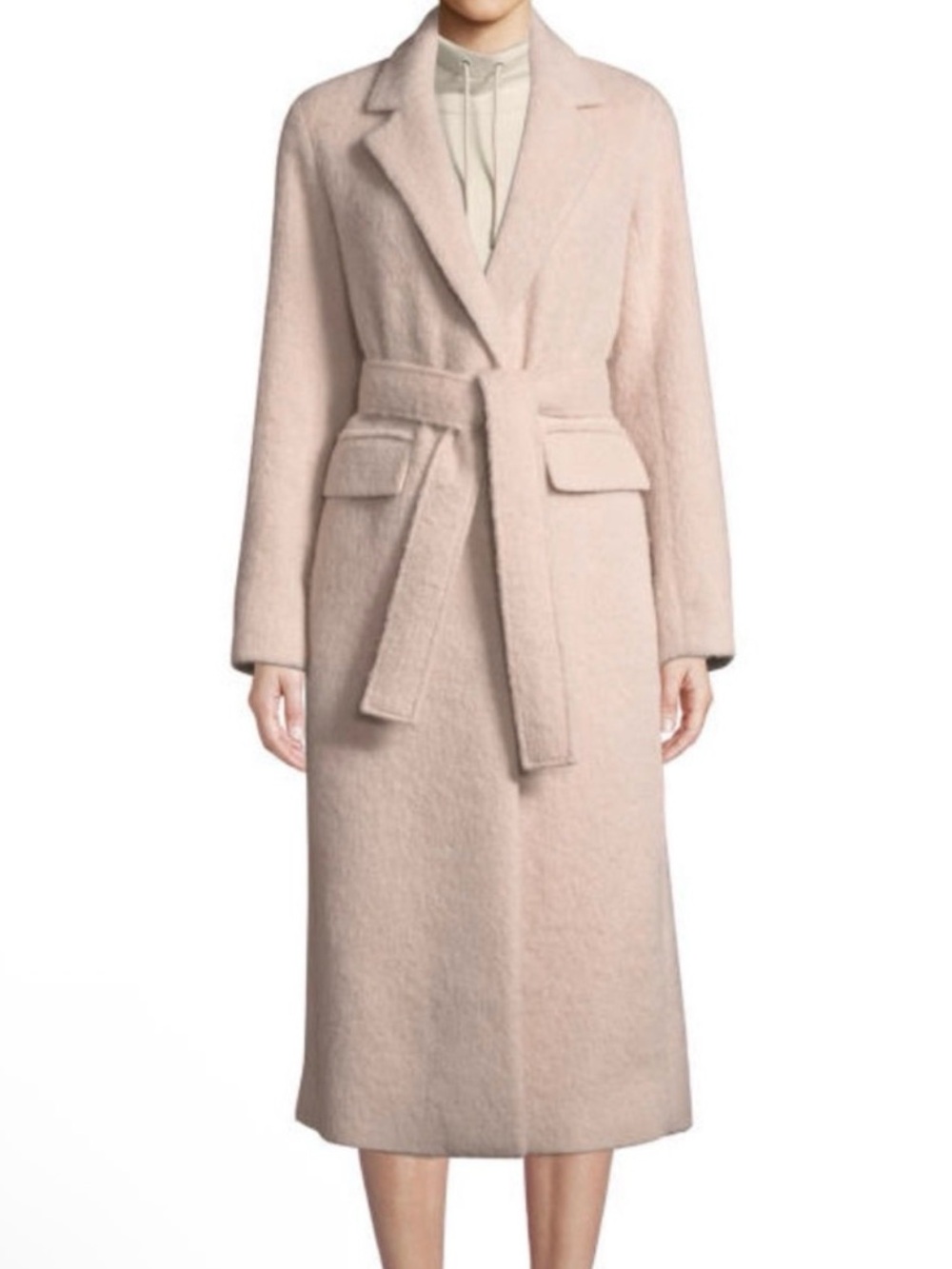 Vince Texture Belted Wool Alpaca Coat